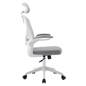 ΚΑΡΕΚΛΑ ΓΡΑΦΕΙΟΥ FLOATER HM1230.02 ΛΕΥΚΟ PP--ΑΝΟΙΧΤΟ ΓΚΡΙ MESH 62x62x106-116Υεκ - Pakobazaar