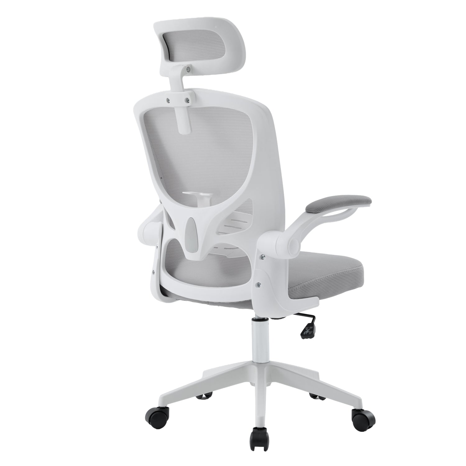 ΚΑΡΕΚΛΑ ΓΡΑΦΕΙΟΥ FLOATER HM1230.02 ΛΕΥΚΟ PP--ΑΝΟΙΧΤΟ ΓΚΡΙ MESH 62x62x106-116Υεκ - Pakobazaar