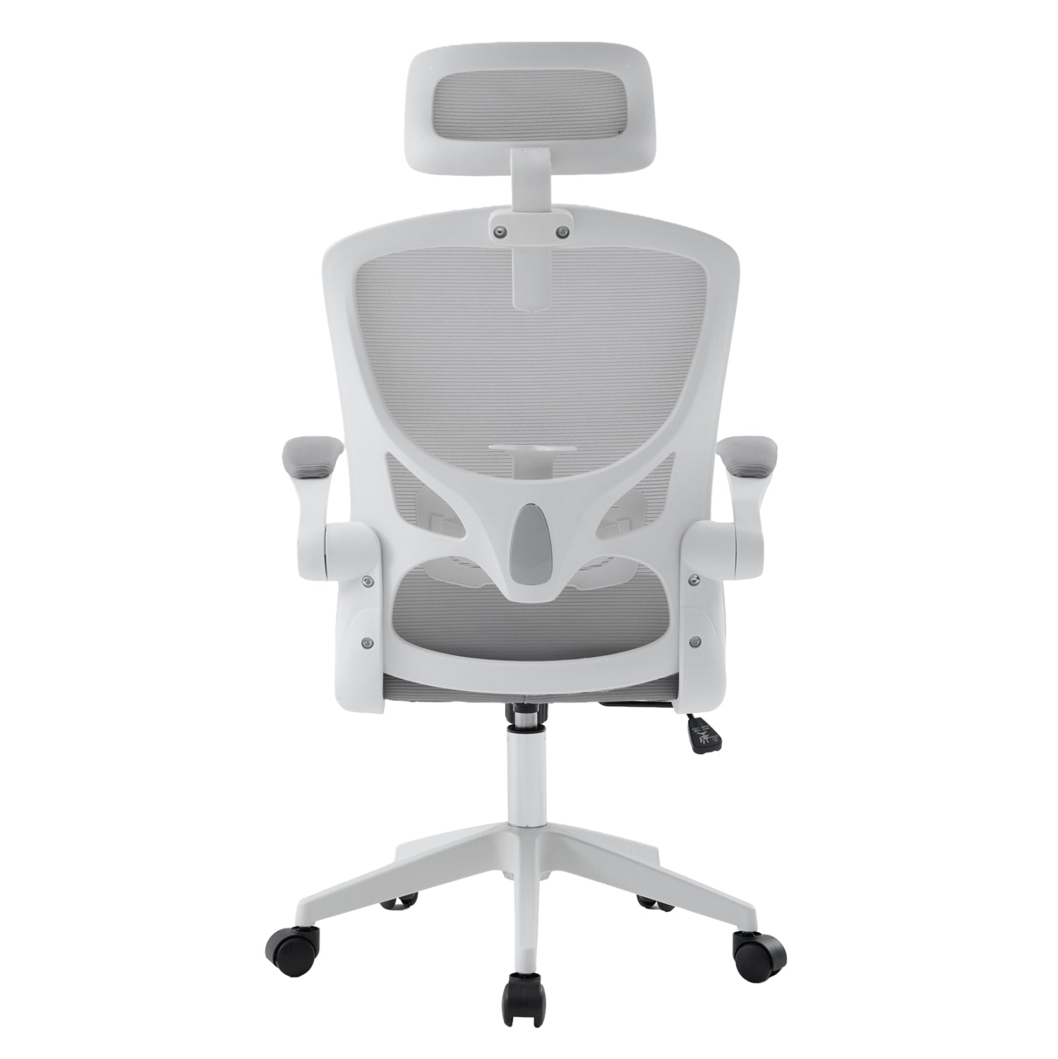 ΚΑΡΕΚΛΑ ΓΡΑΦΕΙΟΥ FLOATER HM1230.02 ΛΕΥΚΟ PP--ΑΝΟΙΧΤΟ ΓΚΡΙ MESH 62x62x106-116Υεκ - Pakobazaar