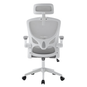 ΚΑΡΕΚΛΑ ΓΡΑΦΕΙΟΥ FLOATER HM1230.02 ΛΕΥΚΟ PP--ΑΝΟΙΧΤΟ ΓΚΡΙ MESH 62x62x106-116Υεκ - Pakobazaar