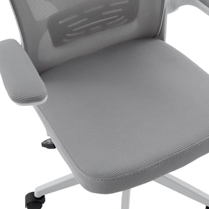 ΚΑΡΕΚΛΑ ΓΡΑΦΕΙΟΥ FLOATER HM1230.02 ΛΕΥΚΟ PP--ΑΝΟΙΧΤΟ ΓΚΡΙ MESH 62x62x106-116Υεκ - Pakobazaar