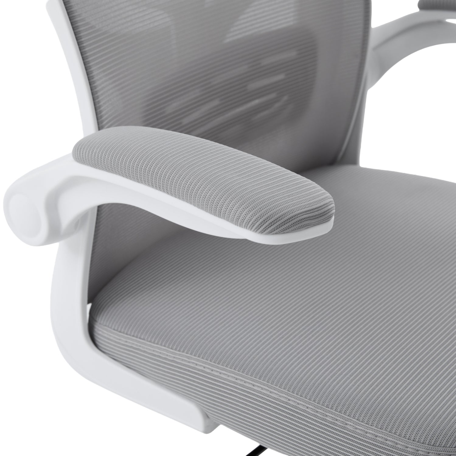 ΚΑΡΕΚΛΑ ΓΡΑΦΕΙΟΥ FLOATER HM1230.02 ΛΕΥΚΟ PP--ΑΝΟΙΧΤΟ ΓΚΡΙ MESH 62x62x106-116Υεκ - Pakobazaar