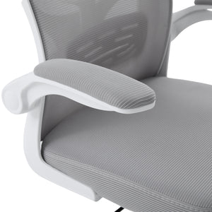 ΚΑΡΕΚΛΑ ΓΡΑΦΕΙΟΥ FLOATER HM1230.02 ΛΕΥΚΟ PP--ΑΝΟΙΧΤΟ ΓΚΡΙ MESH 62x62x106-116Υεκ - Pakobazaar