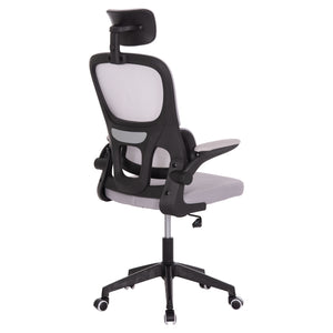 ΚΑΡΕΚΛΑ ΓΡΑΦΕΙΟΥ BASTON HM18236.02 ΓΚΡΙ MESH & ΜΑΥΡΟ PP ΣΚΕΛΕΤΟΣ 64x60x127Υεκ. - Pakobazaar