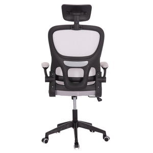 ΚΑΡΕΚΛΑ ΓΡΑΦΕΙΟΥ BASTON HM18236.02 ΓΚΡΙ MESH & ΜΑΥΡΟ PP ΣΚΕΛΕΤΟΣ 64x60x127Υεκ. - Pakobazaar