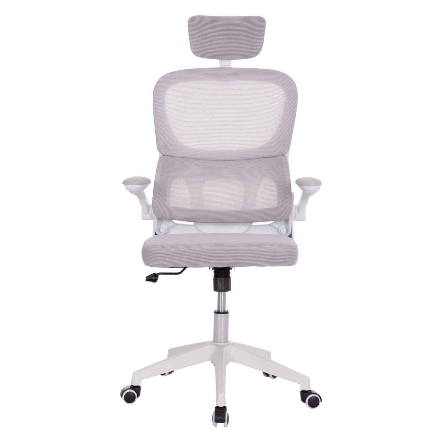 ΚΑΡΕΚΛΑ ΓΡΑΦΕΙΟΥ BASTON HM18236.03 ΓΚΡΙ MESH & ΛΕΥΚΟΣ PP ΣΚΕΛΕΤΟΣ 64x60x127Υεκ. - Pakobazaar