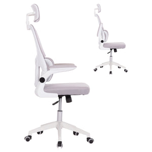 ΚΑΡΕΚΛΑ ΓΡΑΦΕΙΟΥ BASTON HM18236.03 ΓΚΡΙ MESH & ΛΕΥΚΟΣ PP ΣΚΕΛΕΤΟΣ 64x60x127Υεκ. - Pakobazaar
