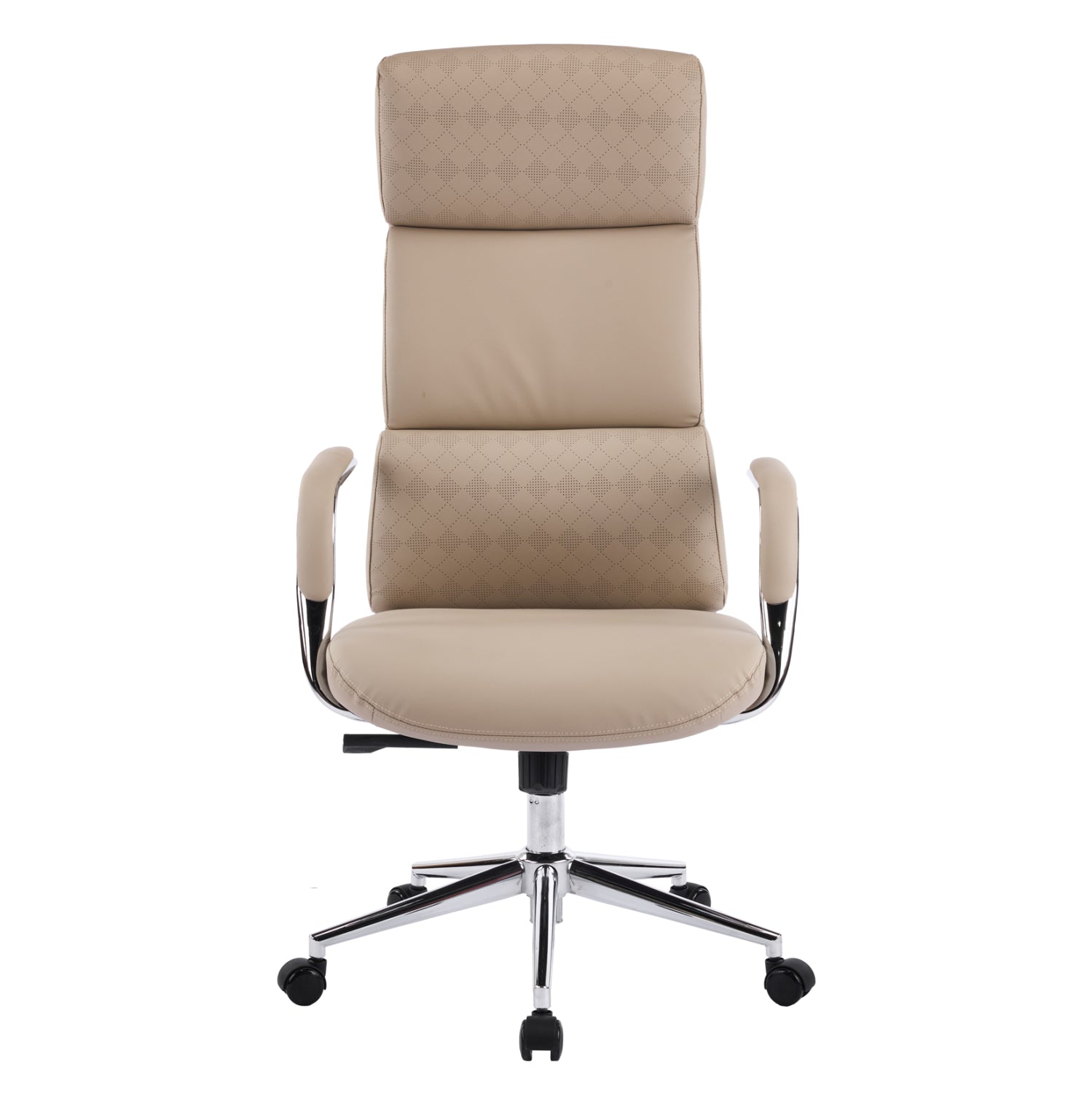 ΚΑΡΕΚΛΑ ΓΡΑΦΕΙΟΥ MEITE HM18353.02 ΜΠΕΖ PU ΔΕΡΜΑ--ΒΑΣΗ ΧΡΩΜΙΟΥ 66x71x127Υεκ