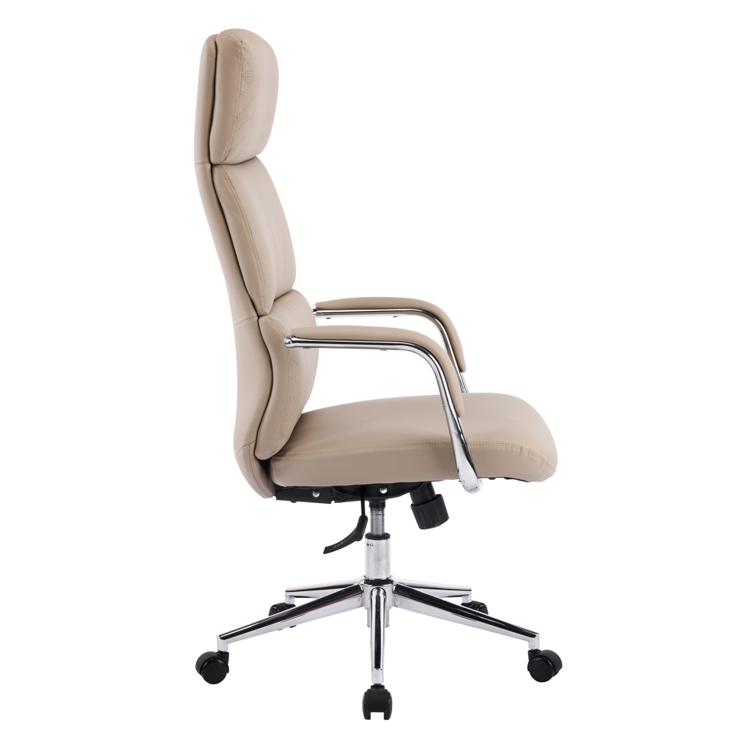 ΚΑΡΕΚΛΑ ΓΡΑΦΕΙΟΥ MEITE HM18353.02 ΜΠΕΖ PU ΔΕΡΜΑ--ΒΑΣΗ ΧΡΩΜΙΟΥ 66x71x127Υεκ