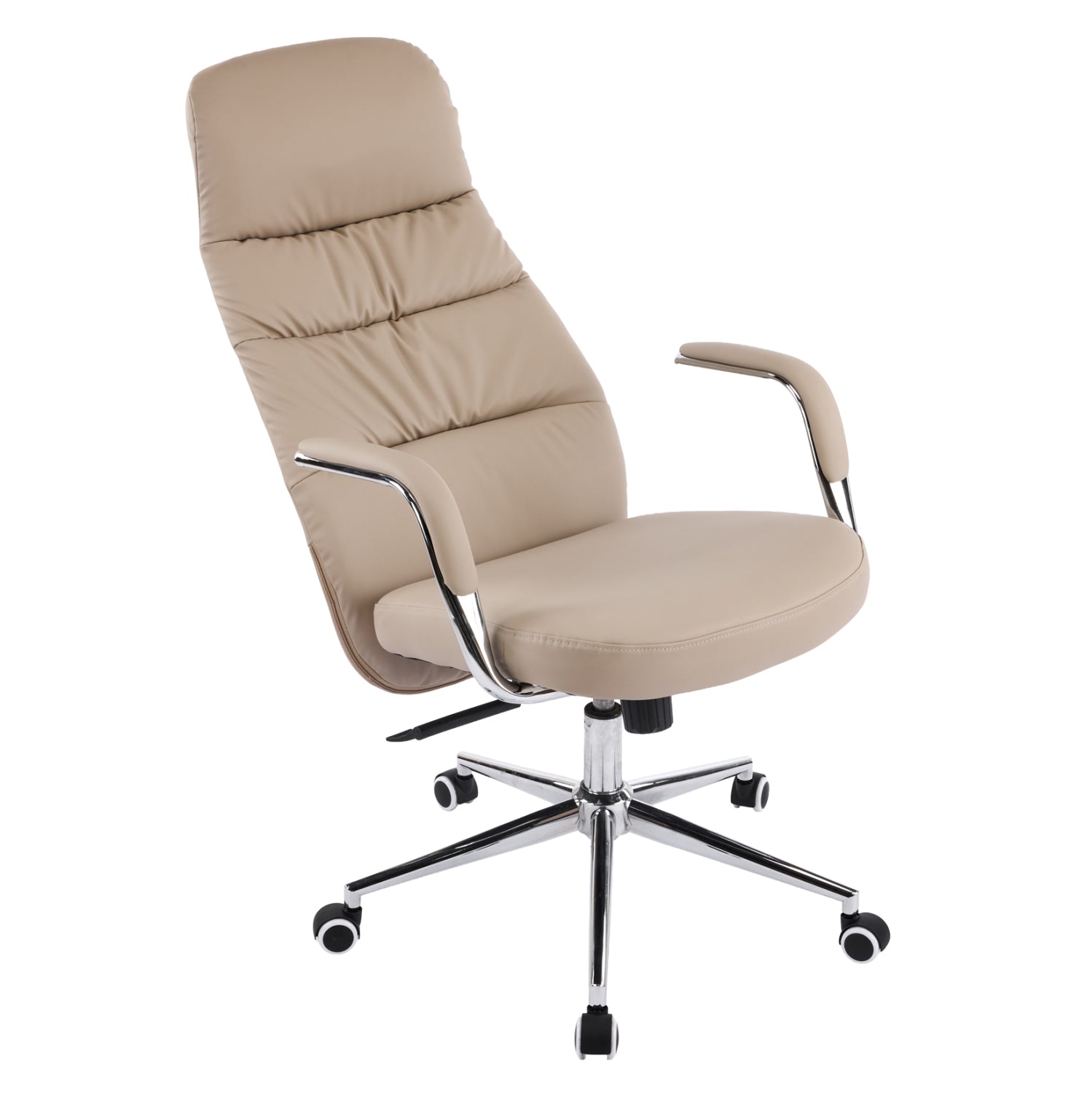 ΚΑΡΕΚΛΑ ΓΡΑΦΕΙΟΥ TEETER HM18355.02 ΜΠΕΖ PU ΔΕΡΜΑ--ΒΑΣΗ ΧΡΩΜΙΟΥ 67x66x121Υεκ - Pakobazaar