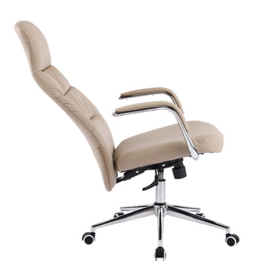 ΚΑΡΕΚΛΑ ΓΡΑΦΕΙΟΥ TEETER HM18355.02 ΜΠΕΖ PU ΔΕΡΜΑ--ΒΑΣΗ ΧΡΩΜΙΟΥ 67x66x121Υεκ - Pakobazaar