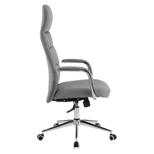 ΚΑΡΕΚΛΑ ΓΡΑΦΕΙΟΥ TEETER HM18355.10 ΓΚΡΙ PU ΔΕΡΜΑ--ΒΑΣΗ ΧΡΩΜΙΟΥ 67x66x121Υεκ - Pakobazaar