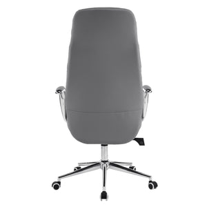 ΚΑΡΕΚΛΑ ΓΡΑΦΕΙΟΥ TEETER HM18355.10 ΓΚΡΙ PU ΔΕΡΜΑ--ΒΑΣΗ ΧΡΩΜΙΟΥ 67x66x121Υεκ - Pakobazaar
