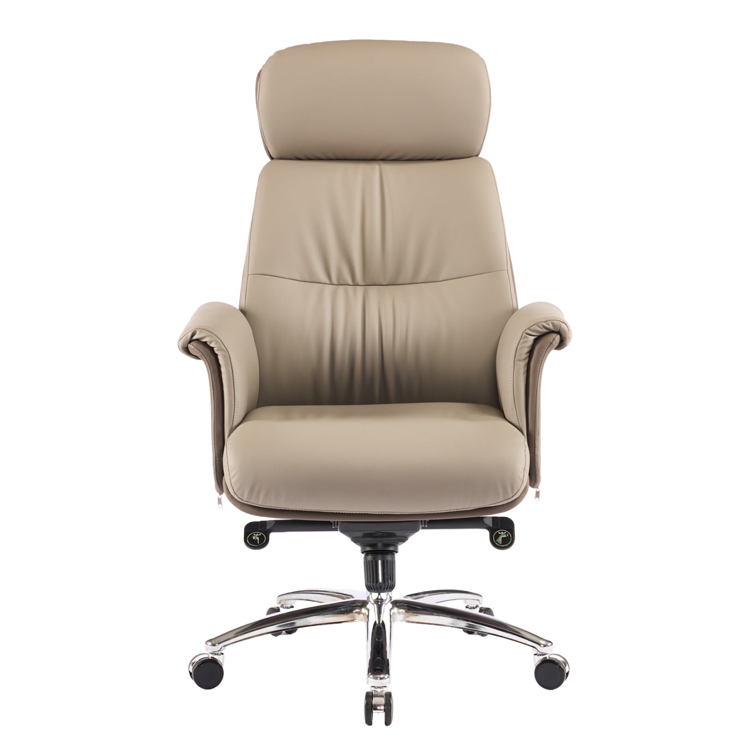 ΚΑΡΕΚΛΑ ΓΡΑΦΕΙΟΥ TOMLIN HM18358.02 ΜΠΕΖ-ΚΑΦΕ PU ΔΕΡΜΑ--ΒΑΣΗ ΧΡΩΜΙΟΥ 72x74x128Υεκ - Pakobazaar