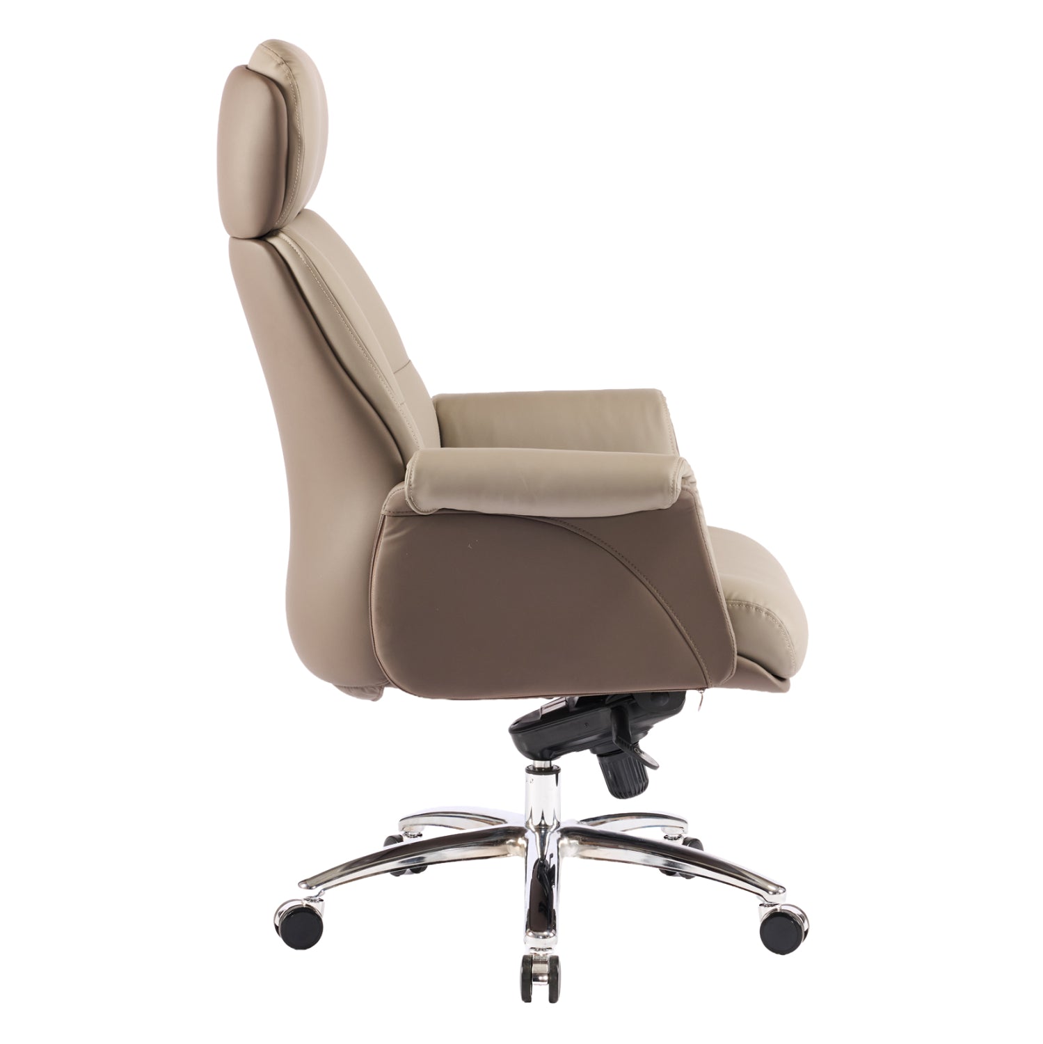 ΚΑΡΕΚΛΑ ΓΡΑΦΕΙΟΥ TOMLIN HM18358.02 ΜΠΕΖ-ΚΑΦΕ PU ΔΕΡΜΑ--ΒΑΣΗ ΧΡΩΜΙΟΥ 72x74x128Υεκ - Pakobazaar