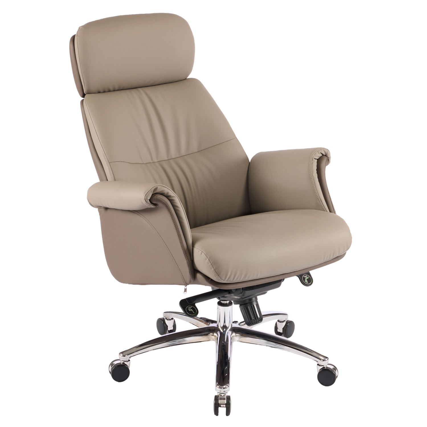 ΚΑΡΕΚΛΑ ΓΡΑΦΕΙΟΥ TOMLIN HM18358.02 ΜΠΕΖ-ΚΑΦΕ PU ΔΕΡΜΑ--ΒΑΣΗ ΧΡΩΜΙΟΥ 72x74x128Υεκ - Pakobazaar