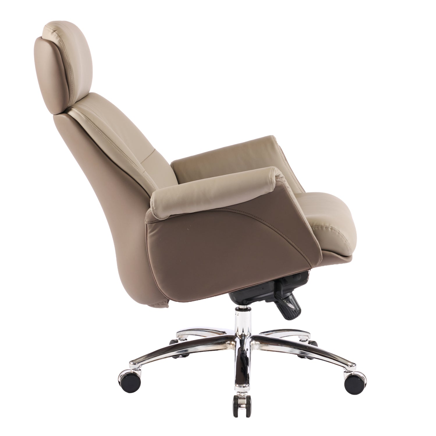 ΚΑΡΕΚΛΑ ΓΡΑΦΕΙΟΥ TOMLIN HM18358.02 ΜΠΕΖ-ΚΑΦΕ PU ΔΕΡΜΑ--ΒΑΣΗ ΧΡΩΜΙΟΥ 72x74x128Υεκ - Pakobazaar