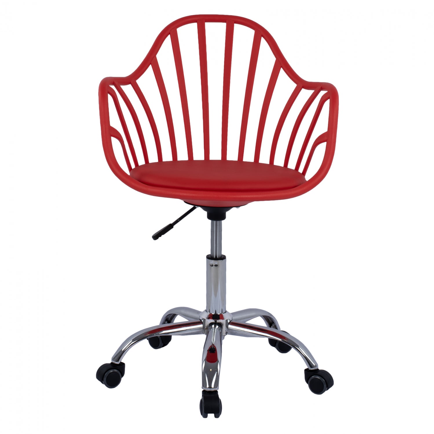 ΚΑΡΕΚΛΑ ΓΡΑΦΕΙΟΥ BECKY HM8457.04 ΣΕ ΚΟΚΚΙΝΟ ΧΡΩΜΑ 57Χ57Χ96 ΕΚ - Pakobazaar