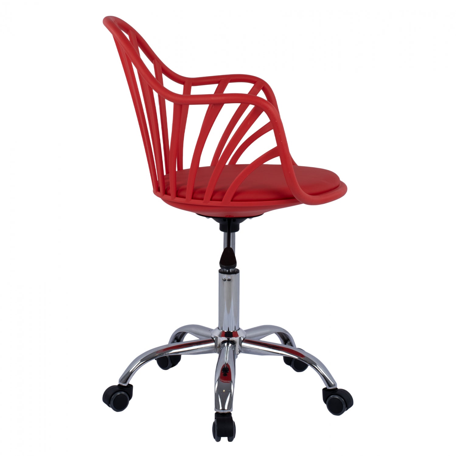 ΚΑΡΕΚΛΑ ΓΡΑΦΕΙΟΥ BECKY HM8457.04 ΣΕ ΚΟΚΚΙΝΟ ΧΡΩΜΑ 57Χ57Χ96 ΕΚ - Pakobazaar
