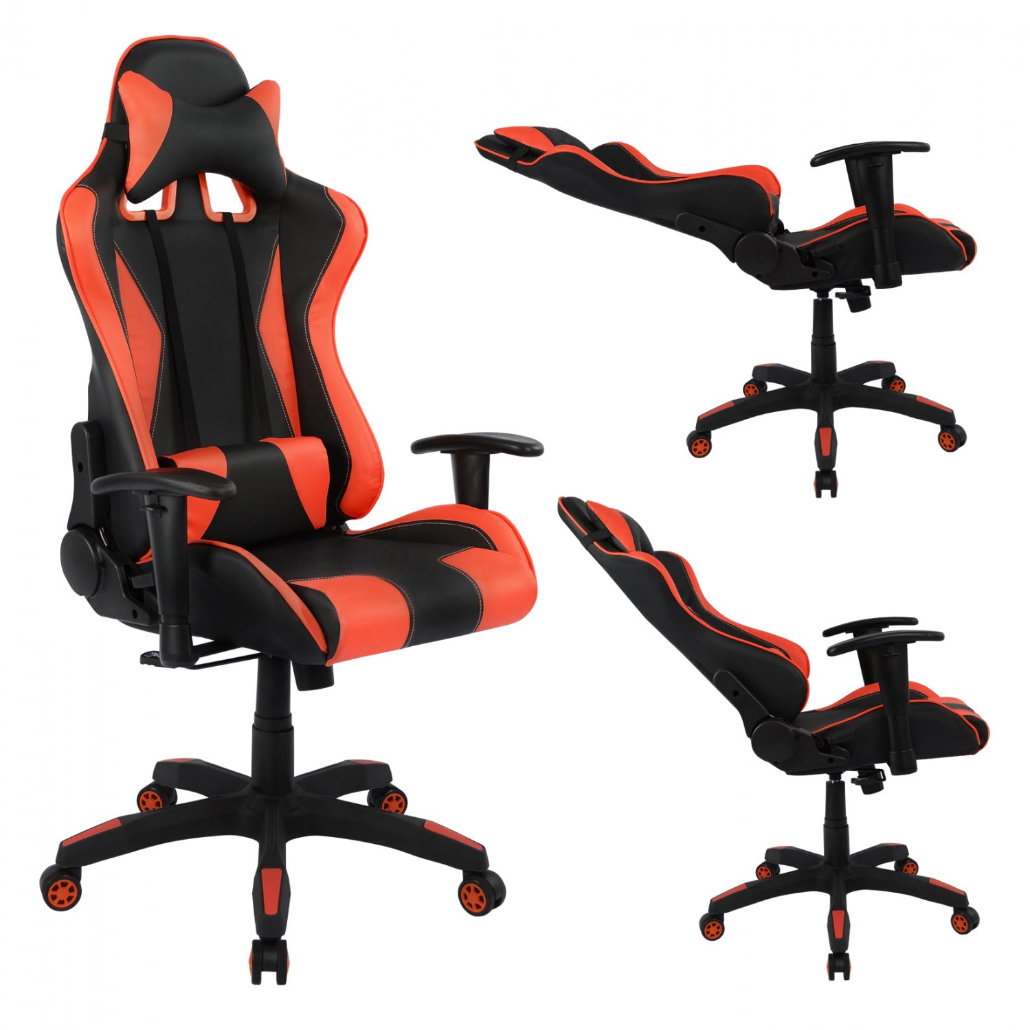 ΚΑΡΕΚΛΑ ΓΡΑΦΕΙΟΥ GAMING HM1062.01 SPEED ΜΑΥΡΟ ΚΟΚΚΙΝΟ PU 68,5 x 71,5 x 133,5 εκ. - Pakobazaar