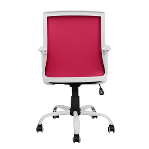ΚΑΡΕΚΛΑ ΓΡΑΦΕΙΟΥ MALFOI HM1053.05 ΡΟΖ MESH & ΠΟΔΙ ΜΕΤΑΛΛΙΚΟ 58x59x103 εκ. - Pakobazaar