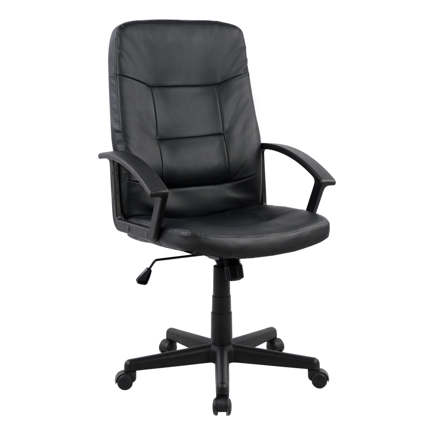 ΚΑΡΕΚΛΑ ΓΡΑΦΕΙΟΥ ΜΑΥΡΟ PU SIVANA 64x56x105-114Y εκ.HM1033 - Pakobazaar