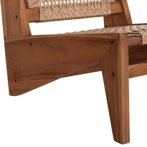 ΚΑΡΕΚΛΑ LOUNGE LUKILLA HM9913 ΞΥΛΟ TEAK ΣΕ ΦΥΣΙΚΟ--ΣΥΝΘ.ΣΧΟΙΝΙ ΜΠΕΖ 55,5x74x65Υεκ. - Pakobazaar