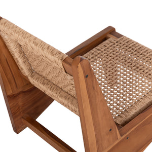 ΚΑΡΕΚΛΑ LOUNGE LUKILLA HM9913 ΞΥΛΟ TEAK ΣΕ ΦΥΣΙΚΟ--ΣΥΝΘ.ΣΧΟΙΝΙ ΜΠΕΖ 55,5x74x65Υεκ. - Pakobazaar