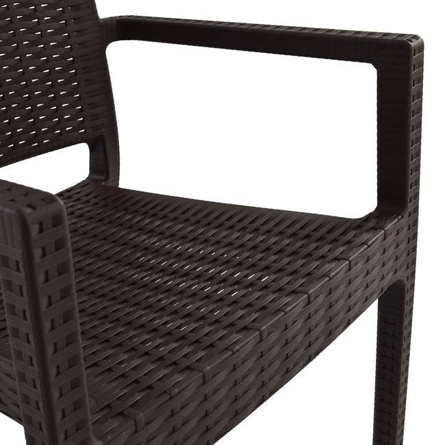 ΠΟΛΥΘΡΟΝΑ ΠΟΛΥΠΡΟΠΥΛΕΝΙΟΥ ΒΑΡΕΩΣ ΤΥΠΟΥ KAGANU DARK BROWN HM5134.09 57x55,5x89 εκ. - Pakobazaar