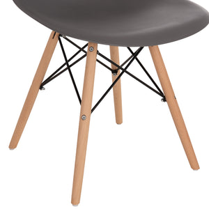 ΚΑΡΕΚΛΑ ΜΕ ΞΥΛΙΝΑ ΠΟΔΙΑ ΚΑΙ ΚΑΘΙΣΜΑ TWIST PP ΓΚΡΙ HM8460.10 46x50x82 εκ. - Pakobazaar