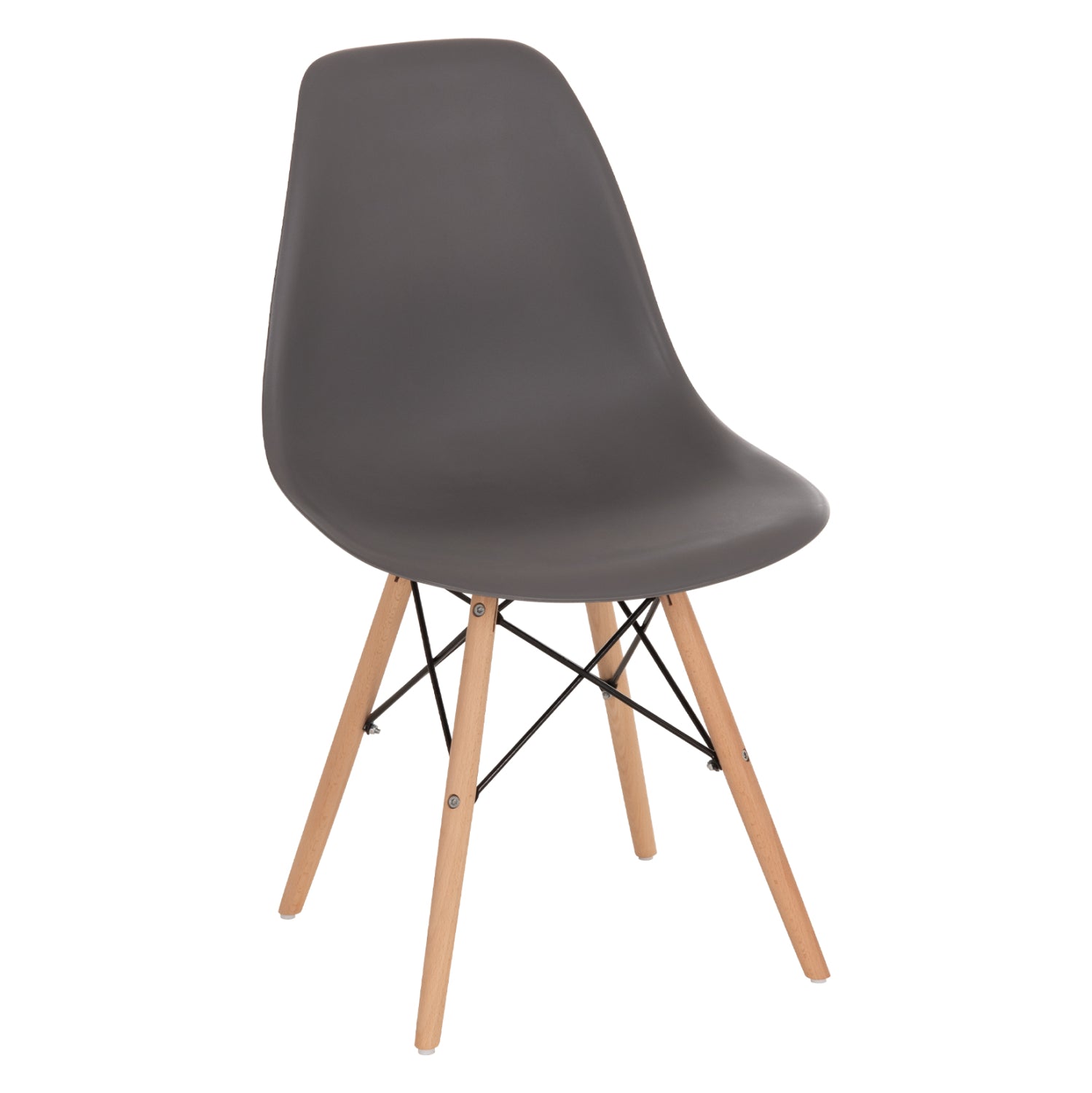 ΚΑΡΕΚΛΑ ΜΕ ΞΥΛΙΝΑ ΠΟΔΙΑ ΚΑΙ ΚΑΘΙΣΜΑ TWIST PP ΓΚΡΙ HM8460.10 46x50x82 εκ. - Pakobazaar