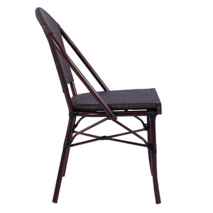 ΚΑΡΕΚΛΑ PRETORIA ΜΕΤΑΛΛΙΚΗ BAMBOO LOOK ΚΑΦΕ HM5718 54x62x89 εκ. - Pakobazaar