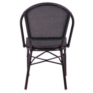 ΚΑΡΕΚΛΑ PRETORIA ΜΕΤΑΛΛΙΚΗ BAMBOO LOOK ΚΑΦΕ HM5718 54x62x89 εκ. - Pakobazaar
