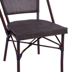 ΚΑΡΕΚΛΑ PRETORIA ΜΕΤΑΛΛΙΚΗ BAMBOO LOOK ΚΑΦΕ HM5718 54x62x89 εκ. - Pakobazaar