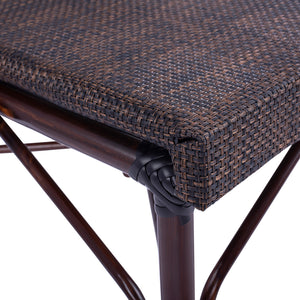 ΚΑΡΕΚΛΑ PRETORIA ΜΕΤΑΛΛΙΚΗ BAMBOO LOOK ΚΑΦΕ HM5718 54x62x89 εκ. - Pakobazaar