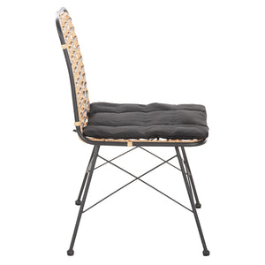 ΚΑΡΕΚΛΑ ΜΕΤΑΛΛΙΚΗ ALLEGRA HM5691.11 WICKER ΜΠΕΖ-ΜΑΥΡΟ 51x54x84Υεκ. - Pakobazaar