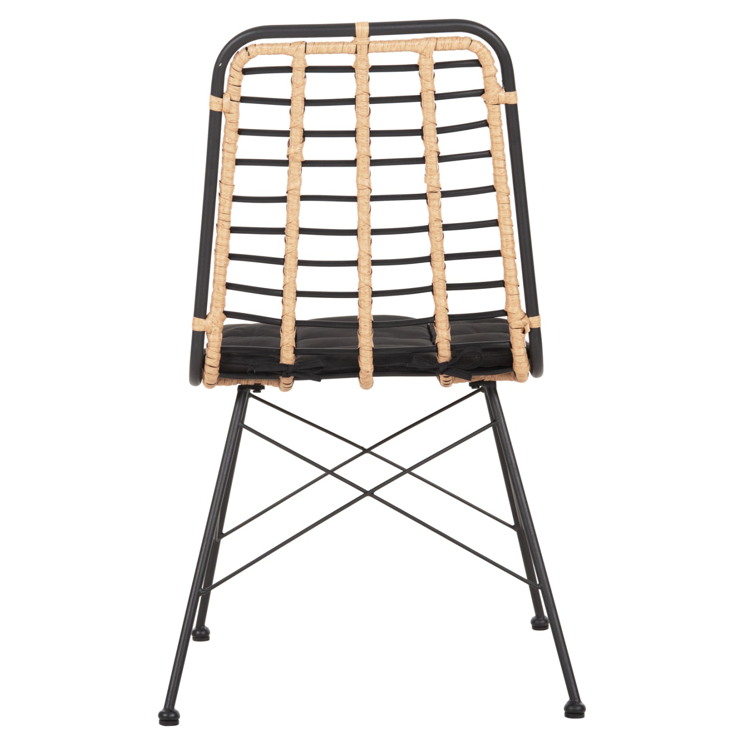 ΚΑΡΕΚΛΑ ΜΕΤΑΛΛΙΚΗ ALLEGRA HM5691.11 WICKER ΜΠΕΖ-ΜΑΥΡΟ 51x54x84Υεκ. - Pakobazaar