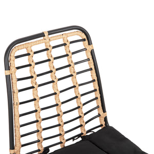 ΚΑΡΕΚΛΑ ΜΕΤΑΛΛΙΚΗ ALLEGRA HM5691.11 WICKER ΜΠΕΖ-ΜΑΥΡΟ 51x54x84Υεκ. - Pakobazaar