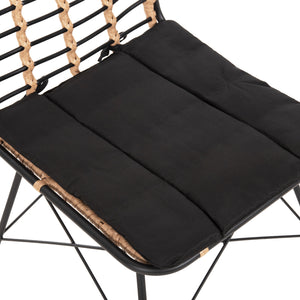 ΚΑΡΕΚΛΑ ΜΕΤΑΛΛΙΚΗ ALLEGRA HM5691.11 WICKER ΜΠΕΖ-ΜΑΥΡΟ 51x54x84Υεκ. - Pakobazaar