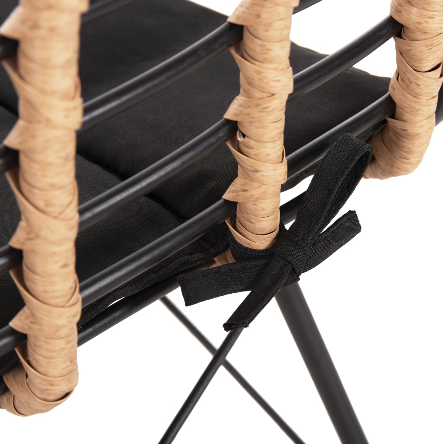 ΚΑΡΕΚΛΑ ΜΕΤΑΛΛΙΚΗ ALLEGRA HM5691.11 WICKER ΜΠΕΖ-ΜΑΥΡΟ 51x54x84Υεκ. - Pakobazaar