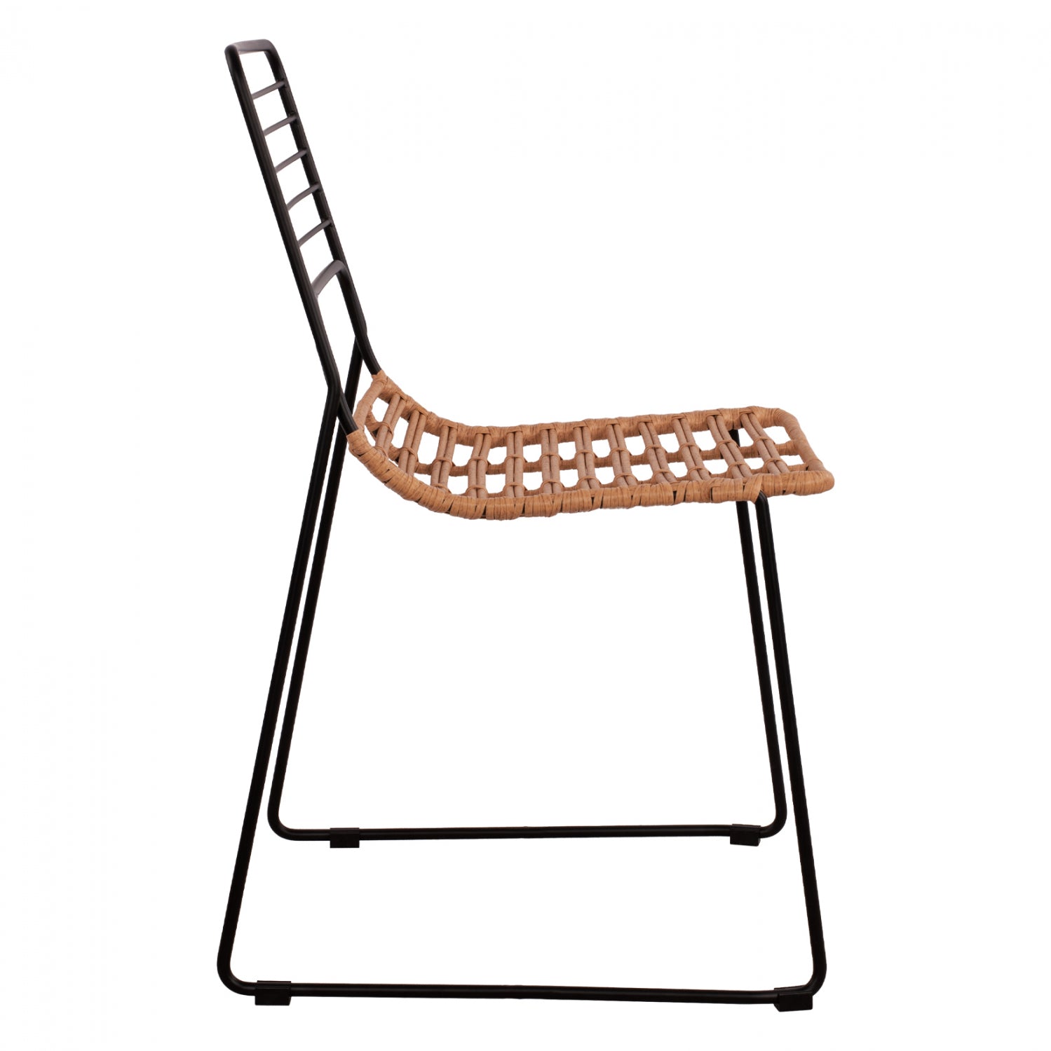 ΚΑΡΕΚΛΑ ΜΕΤΑΛΛΙΚΗ ALLEGRA HM5694 ΜΕ WICKER ΜΠΕΖ 51x54x83Υ εκ. - Pakobazaar