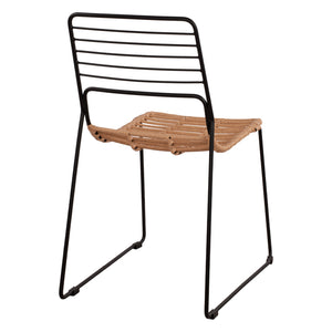 ΚΑΡΕΚΛΑ ΜΕΤΑΛΛΙΚΗ ALLEGRA HM5694 ΜΕ WICKER ΜΠΕΖ 51x54x83Υ εκ. - Pakobazaar