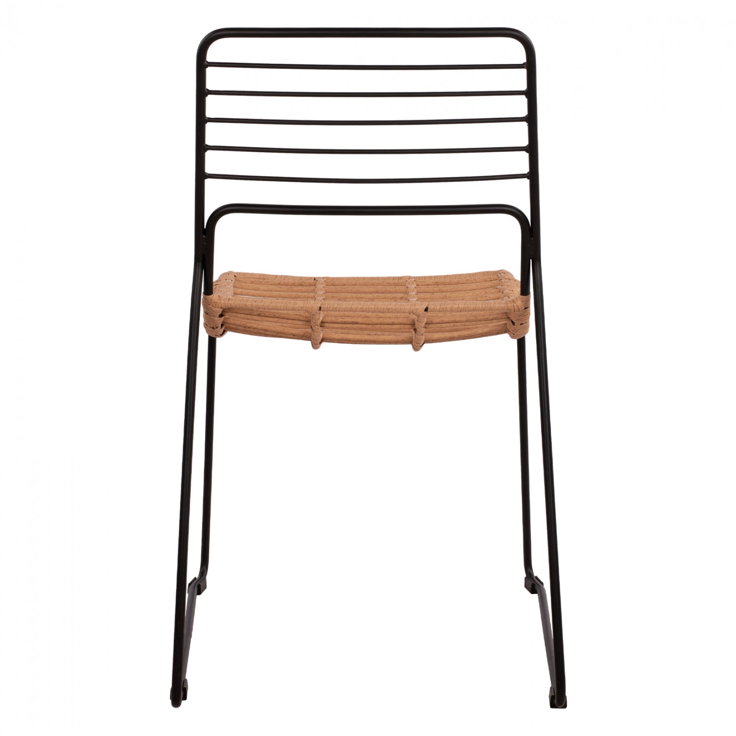ΚΑΡΕΚΛΑ ΜΕΤΑΛΛΙΚΗ ALLEGRA HM5694 ΜΕ WICKER ΜΠΕΖ 51x54x83Υ εκ. - Pakobazaar