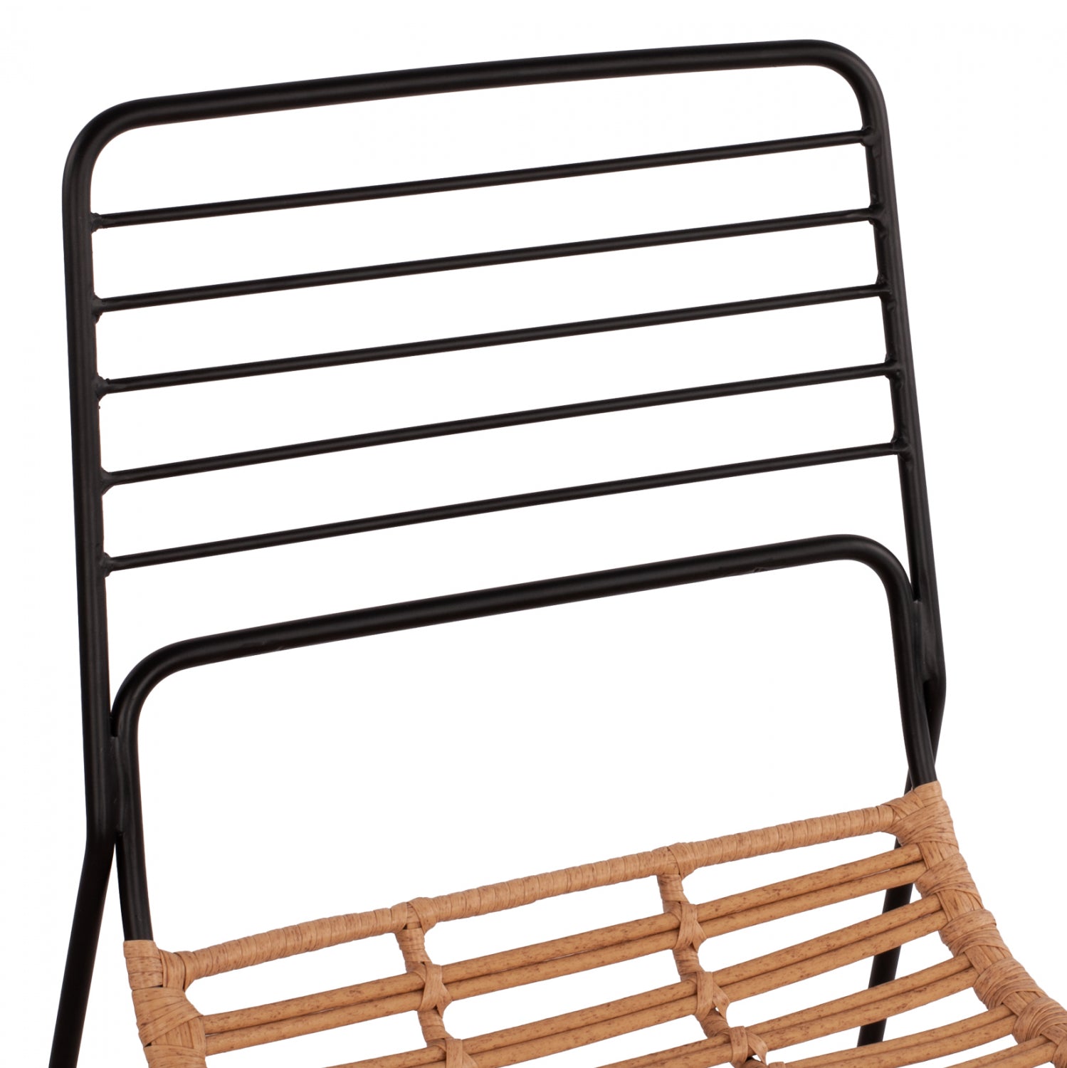 ΚΑΡΕΚΛΑ ΜΕΤΑΛΛΙΚΗ ALLEGRA HM5694 ΜΕ WICKER ΜΠΕΖ 51x54x83Υ εκ. - Pakobazaar