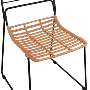 ΚΑΡΕΚΛΑ ΜΕΤΑΛΛΙΚΗ ALLEGRA HM5694 ΜΕ WICKER ΜΠΕΖ 51x54x83Υ εκ. - Pakobazaar