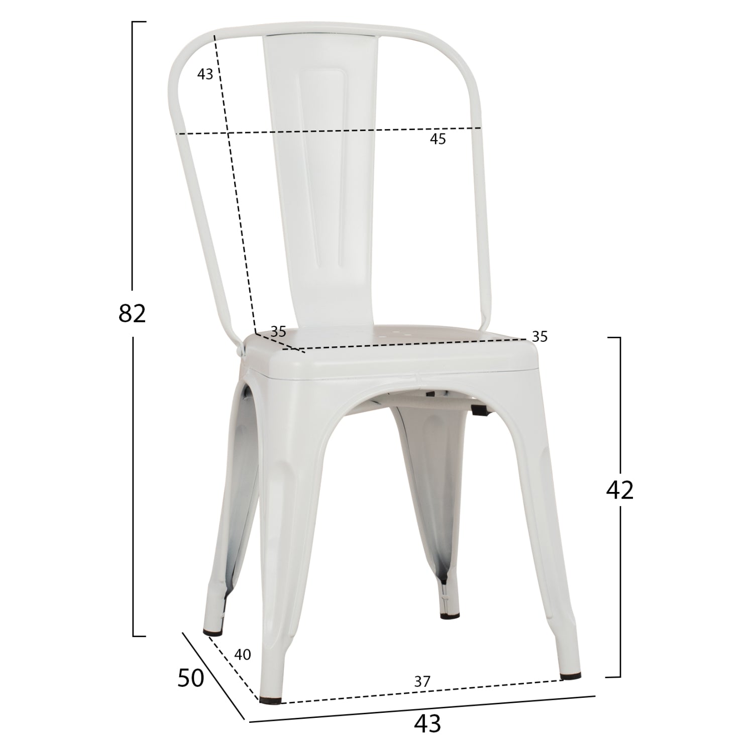 ΚΑΡΕΚΛΑ ΜΕΤΑΛΛΙΚΗ MELITA-PRO HM8641.41 ΛΕΥΚΟ ΜΑΤ 44x47x84.5Υεκ. - Pakobazaar