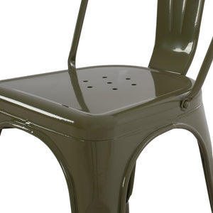 ΚΑΡΕΚΛΑ ΜΕΤΑΛΛΙΚΗ MELITA-PRO HM8641.43 ΣΕ DARK OLIVE GREEN 44x47x84.5Υεκ. - Pakobazaar