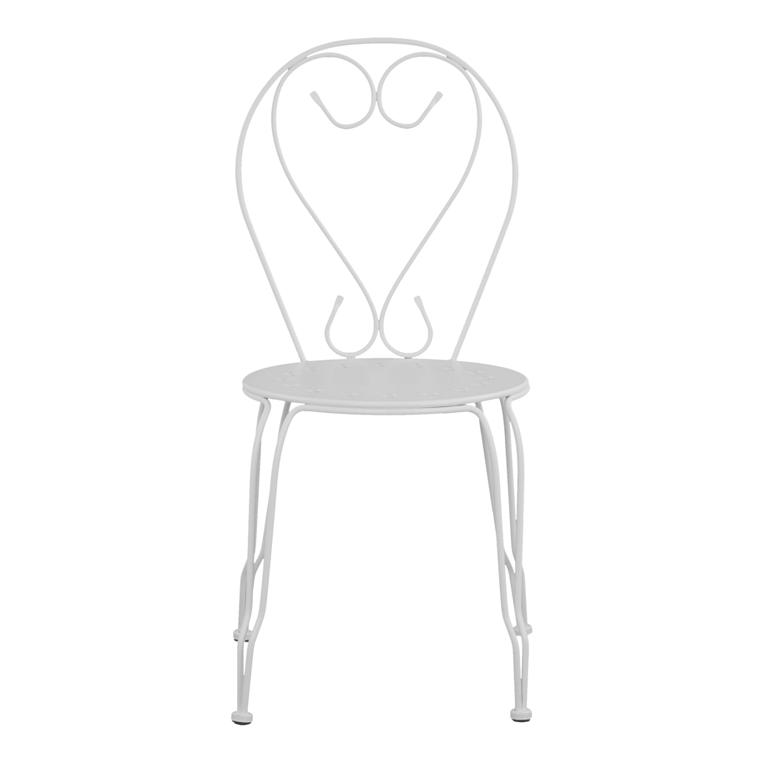 ΚΑΡΕΚΛΑ ΜΕΤΑΛΛΙΚΗ AMORE ΛΕΥΚΗ 42x48x90 εκ. HM5007.12 - Pakobazaar
