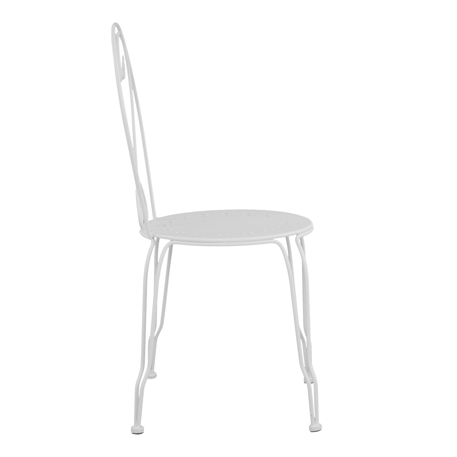ΚΑΡΕΚΛΑ ΜΕΤΑΛΛΙΚΗ AMORE ΛΕΥΚΗ 42x48x90 εκ. HM5007.12 - Pakobazaar