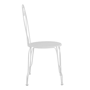 ΚΑΡΕΚΛΑ ΜΕΤΑΛΛΙΚΗ AMORE ΛΕΥΚΗ 42x48x90 εκ. HM5007.12 - Pakobazaar